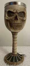 NEW Resin & Metal SKULL Goblet