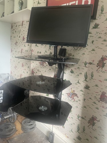 Three swivel glass shelving - three,