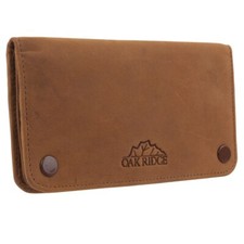 Oakridge Distressed Tan Leather Tobacco Pouch with Stud Fastener