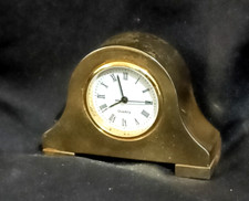Vintage Miniature Gold Tone Brass Mantle Clocks Various Brands & Shapes UPDATED!