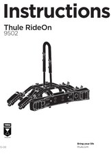Thule model 9502  2 Bike Cycle carrier with Lighting board - Towbar Mounting