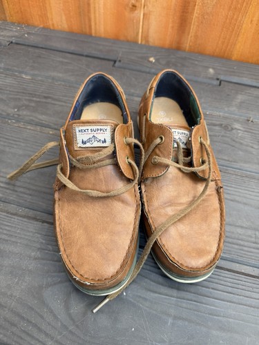 Next tan brown leather loafers - brown,