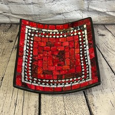 25cm Red Square Mosaic