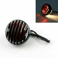 Round Motorcycle Tail Brake Light For Bobber Chopper Rat Custom Black