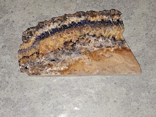 Polished blue john mineral - blue,