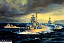 Naval Art Print Battleship Bismarck German Kriegsmarine Prinz Eugen