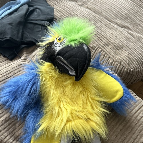 Puppet blue yellow parrot - puppet,
