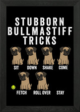 Bullmastiff Tricks Framed Wall