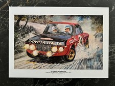 Lancia Fulvia HF - Lithograph