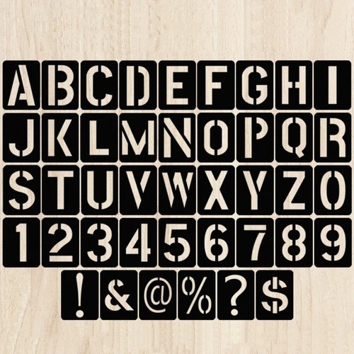 42xhollowed letter stencils - 42xhollowed,