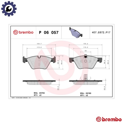 Brake pad set disc - brake, p