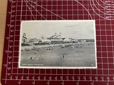 RPPC Coney Beach Porthcawl Wales Vintage Real Photo Seaside Amusements Postcard
