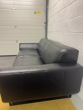 DFS Black Leather Sofa