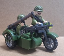 Military WWII  - Motorcycle And Sidecar