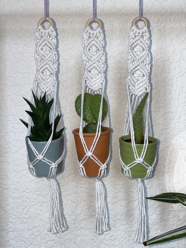Macrame plant hanger hand - plant,