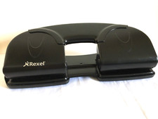 Rexel V412 4 Hole Punch Black 12 Sheet Capacity and Jam-Free Mechanism