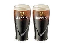 ❋ 2x Guinness Gravity Stout One Pint 20oz Beer Glass Embossed Harp NEW CE M21❋