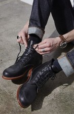 Handmade Men black ankle