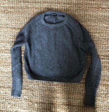 American Apparel Women's Cotton Cropped Grey Fisherman's Pullover (XS)