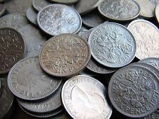 50x CHOICE EF TO UNCIRCULATED CLEAN SHINY SIXPENCES WEDDING FAVOURS WEDDING GIFT