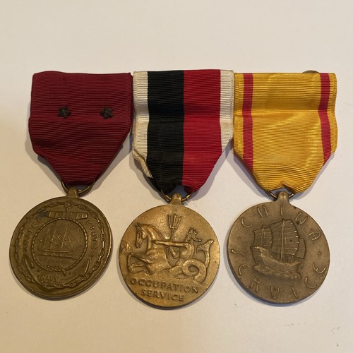 Wwii usnavy medals - 3, w/ribbons