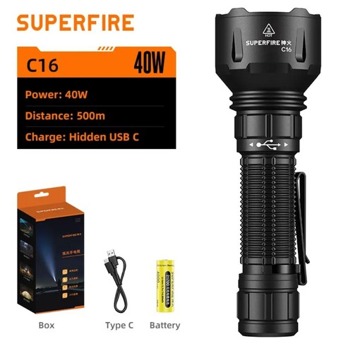 Superfire c16 led flashlight - superfire-c16,