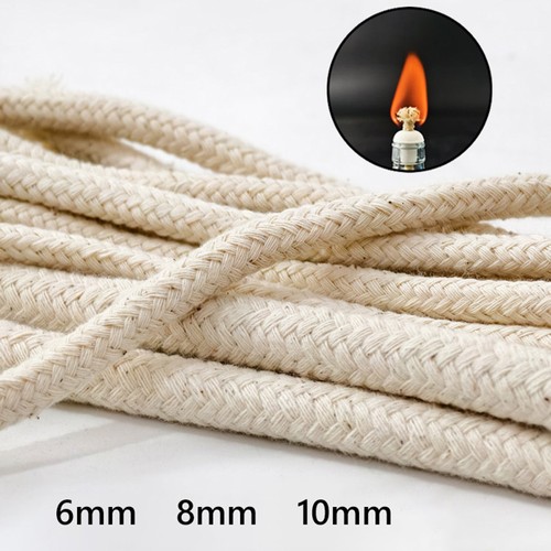 Round braided cotton wick - braided,