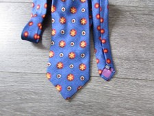 Circle Pattern with Flower Inside Silk Tie by Simpson of Piccadilly