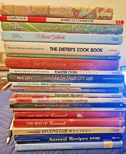 Cookbooks asst hardcover vtg - cookbooks,