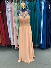 Mori Lee Bridesmaid Dress Size 8 Peach