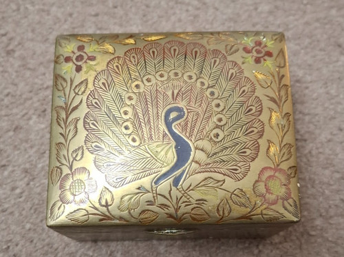 Indian brass box - brass, of