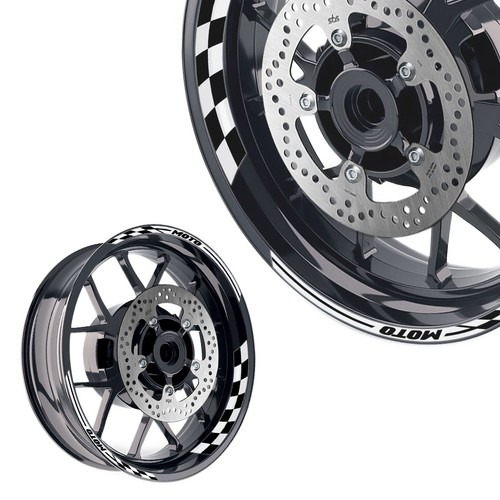 White rim wheel sticker - 17'',