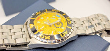 MENS WATCH POLICE TIMEPIECES CHRONOGRAPH YELLOW DIAL MANS WATCHES WRISTWATCHES