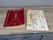 Amtliches Kursbuch Deutsche Bundesbahn 1967 Vintage German Railway Timetable Map