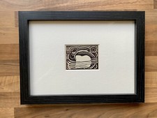 ‘Tufted Duck’- Framed Woodcut Bird By Raphael Nelson, dated 1940s