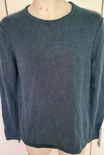 Fisk of Oslo 100% Cotton Crew Neck Jumper Blue (Size S)