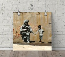 BANKSY SOLDIER AND BOY SQUARE