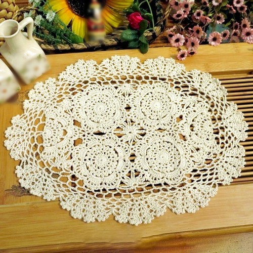Vintage handmade oval table - vintage,