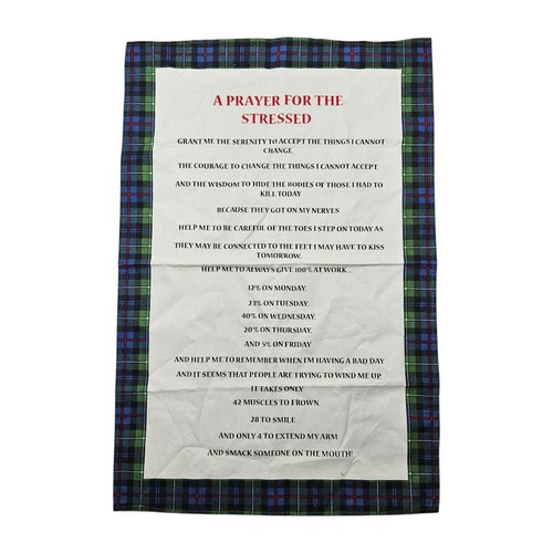 Tea towel tartan prayer for - towel,
