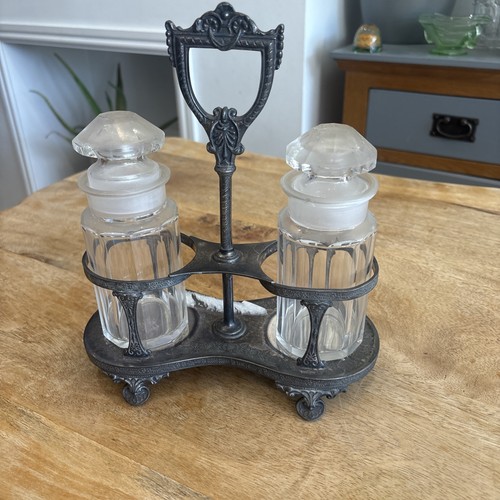 Antique cruet set silver - cruet,