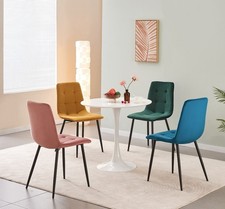 Set 4 Dining Chair Padded Seat