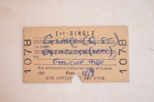 Railway ticket btc glasgow g - glasgow, (g