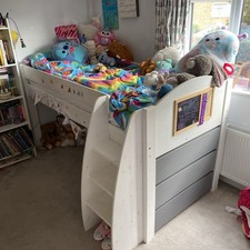 Stompa Mid Rise Childs Single Bed With Mattress And Drawers