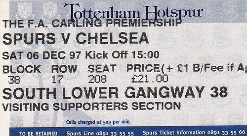 Ticket tottenham chelsea - ticket,