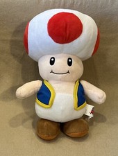 Nintendo SUPER MARIO Large 12" Toad Soft Plush Toy.