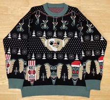 XL 45" inch chest Gremlins Gizmo Mogwai Christmas sweater jumper Xmas