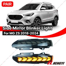 Smoke Lens Side Wing Blinker Mirror Lamps Turn Signal Lights For MG ZS 2018-2024
