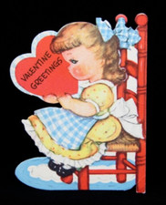 Vtg Gibson Die-Cut Valentine