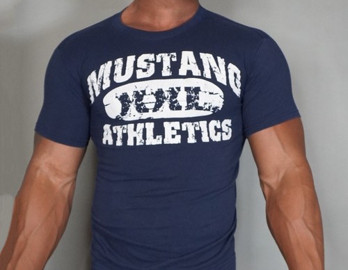 Mustang athletics blue shirt - athletics",