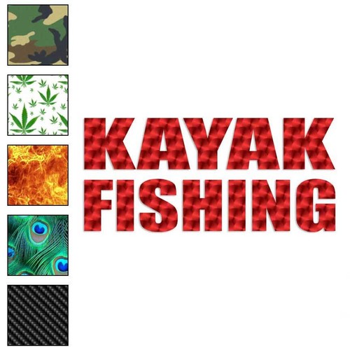 Kayak fishing vinyl decal - kayak,